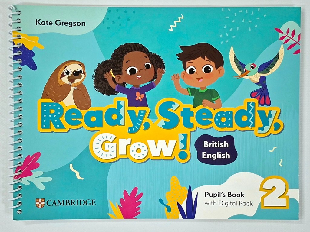 Ready, Steady, Grow! Level 2 – Cambridge pre-primary English course Pupil’s Book photographed at NoureSham Bookshop.
