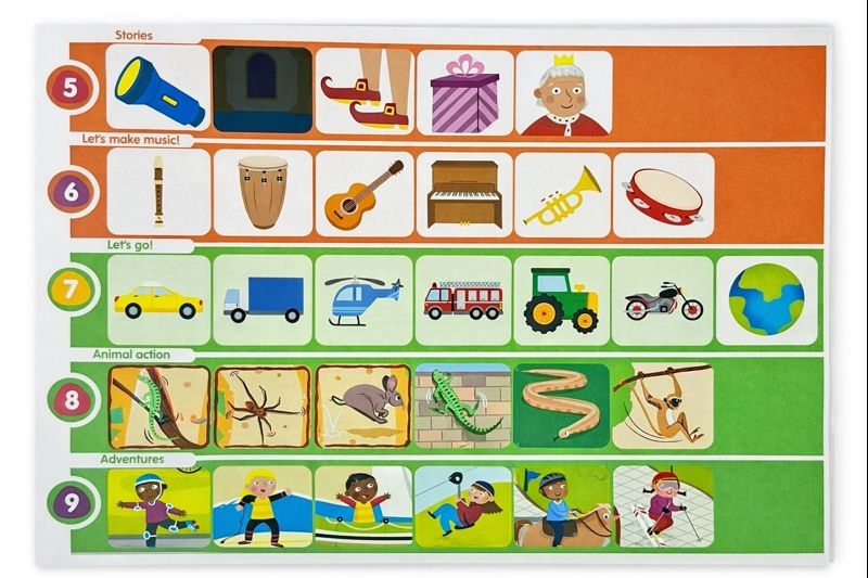 English kindergarten book with sticker activities helping children learn vocabulary through hands-on practice