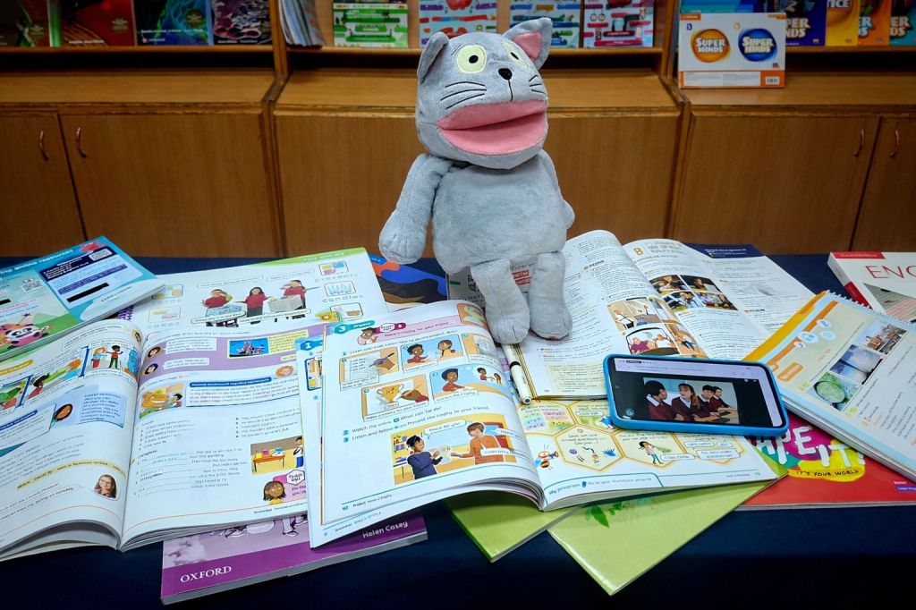 ELT books and materials for kindergarten, primary, teen, and adult learners displayed at Nour E-sham Book Centre