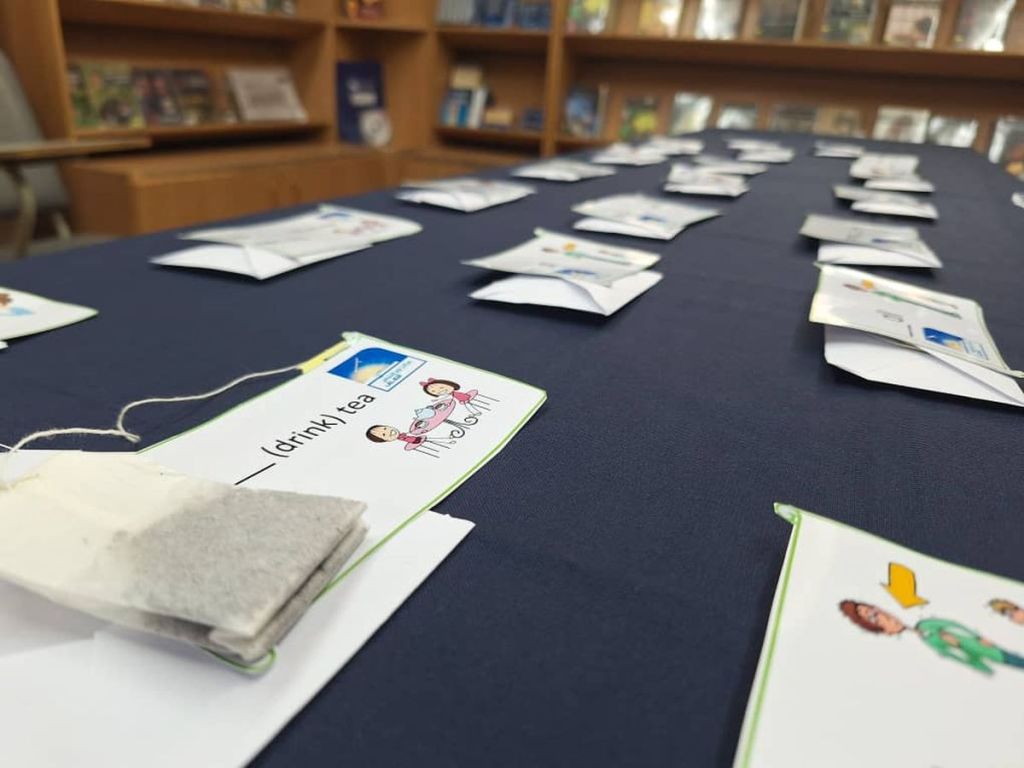 Cardamom tea vanilla tea and chocolate tea jars at Nouresham Tea and English event